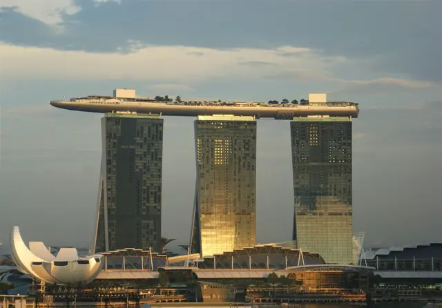 Marina Bay Sands at golden hour, Singapore